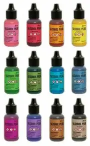 Tim Holtz ALCOHOL PEARLS - COMPLETE SET OF 18 COLOURS - Ranger