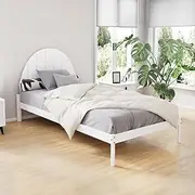 Artiss Bed Frame King Single Size Wooden Mattress Base Timber White Daly