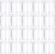 20 Pack 4oz Round Plastic Jars with Lids Empty Clear Slime Containers,Wide-Mouth Refillable Storage Containers for Cosmetics,Lotion,Food Storage