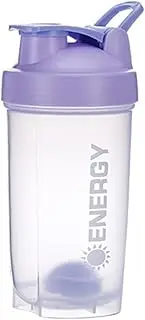 Protein Shaker Bottle with Mixer Ball Leak-Proof Milkshake Protein Shaker Cup Sports Drinks Shake Gym Mixer Shaker Bottle Shake Bottles Sports Supplements Shakes for Men and Women - 500ML