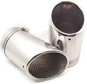 Car Exhaust Tips Tail Tip Muffler Tips Silencer Compatible For Q7 2006 2007 2008 2009 2010 2011 2012 2013 Auto Tuning(B)
