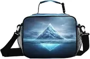 Insulated Lunch Box Iceberg Blue Sky for Women Men - Ideal for Work, Picnics - Includes Adjustable Shoulder Strap
