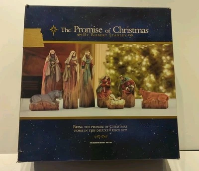 The Promise Of Christmas 8 piece Nativity Set By Robert Stanley 2012 Rustic