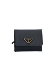 Prada Tri-Fold Small Wallet One size Black