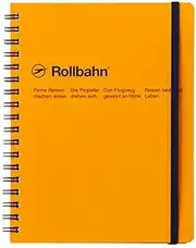 Delfonics Rollbahn Grid Spiral Bound Notebook, Large, Yellow