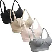[GXXGE] Womens Push Up Nursing Bra Seamless Maternity Bra Sleeping Maternity Bralette for Breastfeeding