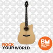 Hagstrom Siljan II Series Acoustic Guitar Dreadnought Natural w/ Pickup Cutaway