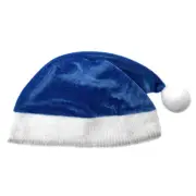 Child Blue Plush Santa Hat ~ FUN XMAS, CHRISTMAS, HOLIDAY, COSTUME, PARTY HAT