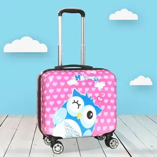 可愛卡通行李箱可坐皮箱學生拉桿旅行箱女小清新韓版18寸新款可騎