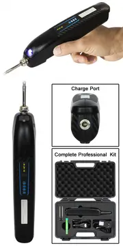 Solder Master Lithium LiIon Powered Cordless Rechargeable Soldering Iron Kit