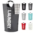Laundry Basket (13 Colors), Waterproof Laundry Hamper, Laundry 90L Dark Grey