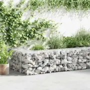 Gabion Wall with Covers Galvanised Steel --Silver