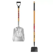 Husky Gardening Tool 13.5"W Shovel+Scraper Hardwood Winter Cleanup Black 2-Piece