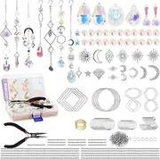 Suncatcher Kit, 217 Pcs DIY Sun Catcher Kits for Adults with Hook, Chain, Pendant, Crystal and Maker, Art and Crafts Hanging Decorative for Window, Home, Wedding, Party, Birthday