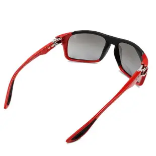 【RayBan 雷朋】法拉利聯名款 包覆設計太陽眼鏡 RB4364M F623/6G 紅框水銀鍍膜漸層灰鏡片 公司貨