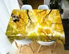 Slanting Yellow 3D Tablecloth Table cover Cloth Rectangle Wedding Party Banquet