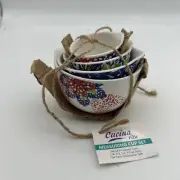 Cucina Vita Measuring Cups Floral NWT