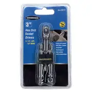 3Pc Socket Adapter Extension Set 1/4 3/8 1/2 Inch Cordless Hex Drill Driver
