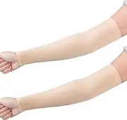 Boao 4 Pcs Line Sleeve Cover Adult Arm Covers Elastic Long Upper Arm Compression Sleeves Line Nursing Sleeve for Women Men(Skin Color)
