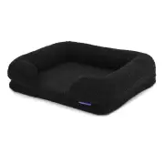 Charlie's Teddy Fleece Orthopedic Memory Foam Sofa Dog Bed with Bolster-Large