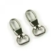 Swivel Snap Hooks (2pk) 1/2in (12mm) Nickel By Emmaline Bags