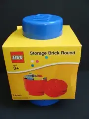 NEW LEGO Round Storage Brick 1 Knob Stud Blue Organizer Project Case Tub Single