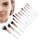 12pcs Portable Makeup Brush Set Eye Shadow Concealer Blusher Brush Cosmetic Brus