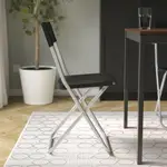 北歐工業LOFT風格IKEA宜家GUNDE折疊椅餐椅單椅工作椅/防潮抗污/可折疊不佔空間/黑色/二手八成新/特$220