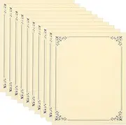 Baluue 10pcs A4 Certificate Paper Blank Honor Paper for Awards Diplomas Elegant Border Easy to Write Print School Supplies