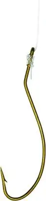 Eagle Claw 333H-1/0 Live Minnow Snelled Hook Size 1/0 Plain Shank