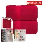 Luxurious Burgundy Bath Sheets – 35x70” Extra-Large 2-Pack 600 GSM Cotton Towels