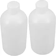 LIFKOME 2Pcs Reagent Vial Bottles Plastic Narrow Mouth Containers for Liquid Storage Chemical and Sample Use Hdpe with Sealing Performance