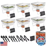 Disposable Chafing Dish Buffet Set, 46 Pcs Disposable Food Warmers For Partie