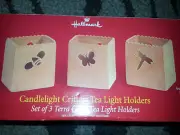 HALLMARK Set of 3 CANDLELIGHT CRITTERS Terra Cotta TEA LIGHT HOLDERS Candle NEW