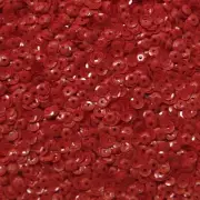 4mm Cup Sequins Bright Red Opaque Made in USA