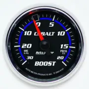 Auto Meter Cobalt Series Boost/Vacuum Gauge 2-1/16" Full Sweep Mechanical 20 psi