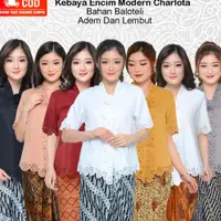 在飛比找蝦皮購物優惠-最新的現代栗色 Kebaya 上衣|白色|黑色|巧克力 Ke