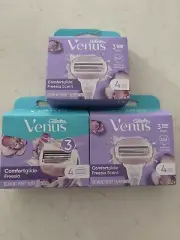 Gillette Venus Comfortglide Freesia Women's Razor Blade Refills 3 * 4 Pack - 12