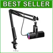 Premium Dynamic Microphone Kit for Gamers - USB/XLR with RGB and Mute Function