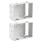 2-Pack Box Mounting Brackets for 2.5 Inch Mini Blinds - Low Profile Window