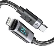 ORICO USB-C to Lightning Cable, 29W PD Syncing Cord LED Display Fast Charging, High Speed Data Transfer Cord Compatible with iPhone 13 12 11 Pro Max XS XR X 8 7 Plus AirPods Pro and More