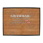 Grammer The Difference Between Knowing - Funny Novelty Doormat Man Cave Floor mat