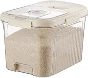 Rice Storage Container Sealed Transparent Press Food Grade Grain Box for Kitchen Family Use