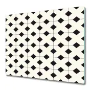 Tempered Glass Worktop Saver Kitchen Geometric B&W Minimalistic Simple 60x52