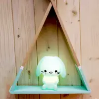 在飛比找momo購物網優惠-【荷蘭Petit Monkey】垂耳兔裝飾夜燈-粉綠(小夜燈
