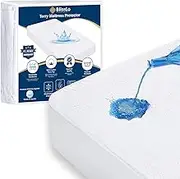 Waterproof Mattress Protector, Terry King Size Cotton Mattress Protector, Size Bed Fitted Sheets Super Absorbent, Anti Allergy Washable, Breathable - 150x190x30cm