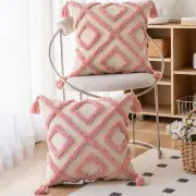 Hidden Zipper Throw Pillow Cover Car Seat Cushion Colorful Contrast with Short