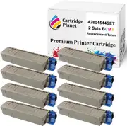 2 Sets BCMY Compatible Toner Cartridge for OKI 42804544 42804543 42804542 42804541 (3000 Pages) for OKI C3200