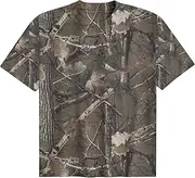 [Anoumcy] Camo Shirt for Women Mens Maple Leaf Print Camouflage T Shirt Summer Short Sleeve Oversized Camo Tee Shirts Tops
