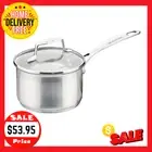 100% Genuine! SCANPAN Impact 14cm 1.2L Stainless Saucepan with Lid! RRP $99.95!